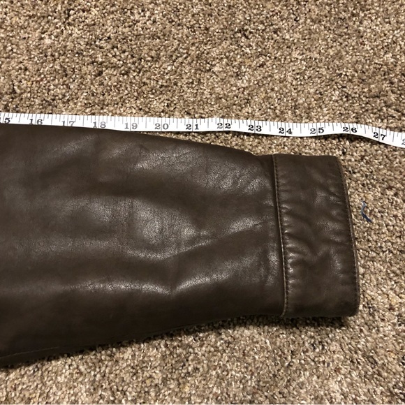 VTG REED Brown LEATHER BOMBER JACKET ZIP OUT Thinsulate LINER MEN'S 40R EUC! - Picture 9 of 12